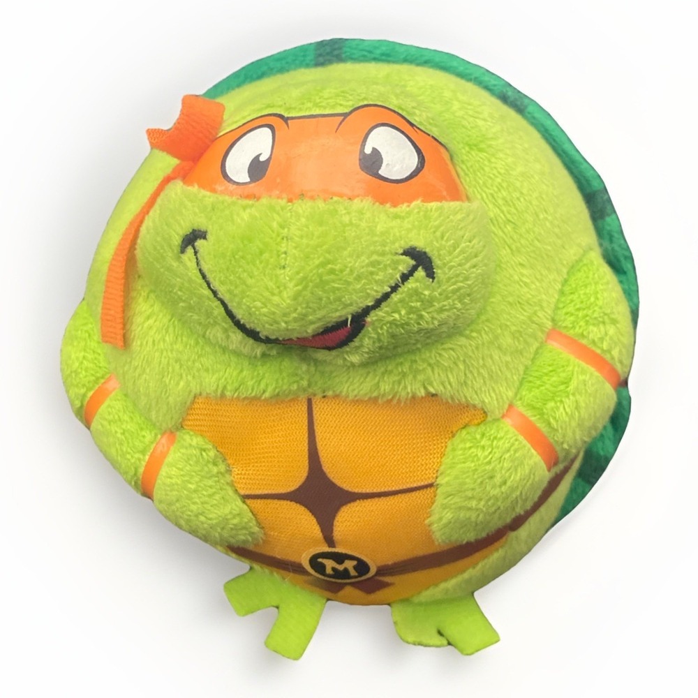 MICHELANGELO • TY Beanie Ballz Teenage‎ Mutant Ninja Turtles TMNT Plush Ball 4"
